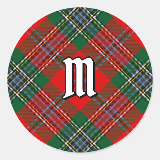 Clan MacLean Tartan Ronde Sticker (Voorkant)