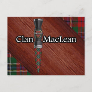 Clan MacLean Tartan Sgian Dubh Blade Briefkaart