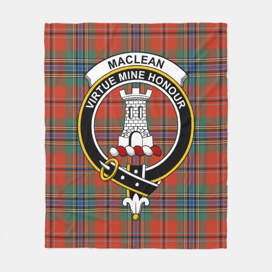 Clan MacLean van Duart Ancient Tartan Pset Fleece Deken (Voorkant)