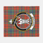 Clan MacLean van Duart Ancient Tartan Pset Fleece Deken (Voorkant (Horizontaal))