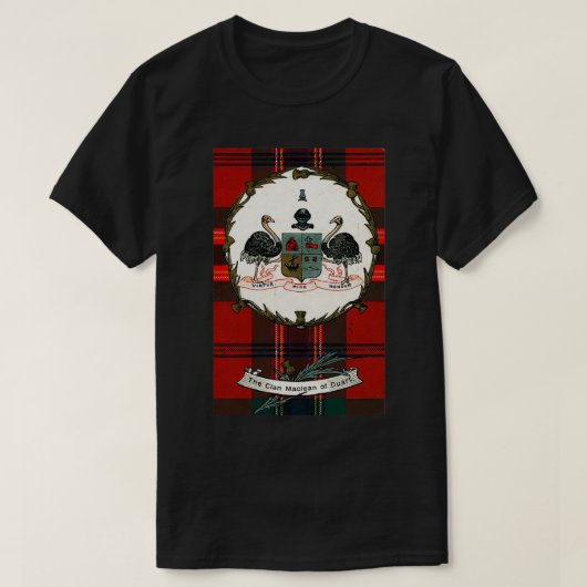 Clan Maclean van Duart  Tartan Crest Badge T-shirt (Design voorkant)