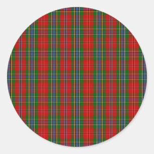 Clan MacLean van Duart Tartan Ronde Sticker