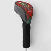 Clan MacLean Wapen over Tartan Golfheadcover (Schuin)
