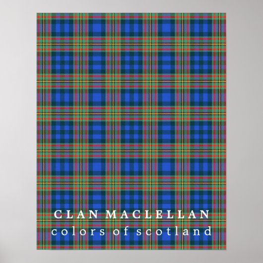 Clan MacLellan Colors of Scotland Tartan Poster (Voorkant)