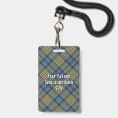Clan MacLellan Crest over Oude Tartan Badge (Achterkant met lanyard)