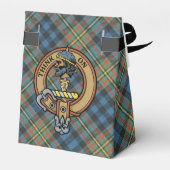 Clan MacLellan Crest over Oude Tartan Bedankdoosjes (Achterkant)