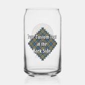 Clan MacLellan Crest over Oude Tartan Blikvorm Glas (Achterkant)