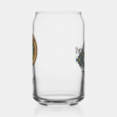 Clan MacLellan Crest over Oude Tartan Blikvorm Glas (Links)