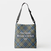 Clan MacLellan Crest over Oude Tartan Crossbody Tas (Achterkant)