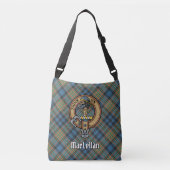 Clan MacLellan Crest over Oude Tartan Crossbody Tas (Voorkant)