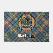 Clan MacLellan Crest over Oude Tartan Deurmat (Voorkant)