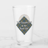 Clan MacLellan Crest over Oude Tartan Glas (Achterkant)