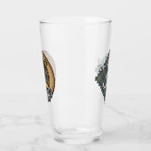 Clan MacLellan Crest over Oude Tartan Glas (Links)