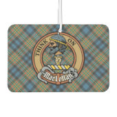 Clan MacLellan Crest over Oude Tartan Luchtverfrisser (Voorkant)