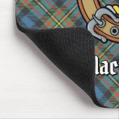 Clan MacLellan Crest over Oude Tartan Muismat (Hoek)