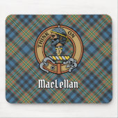 Clan MacLellan Crest over Oude Tartan Muismat (Voorkant)