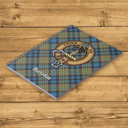 Clan MacLellan Crest over Oude Tartan Notitieboek