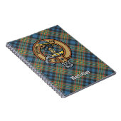 Clan MacLellan Crest over Oude Tartan Notitieboek (Rechterzijde)