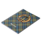 Clan MacLellan Crest over Oude Tartan Notitieboek (Linkerzijde)