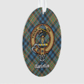 Clan MacLellan Crest over Oude Tartan Ornament (voorkant)