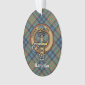 Clan MacLellan Crest over Oude Tartan Ornament (voorkant)