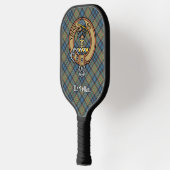 Clan MacLellan Crest over Oude Tartan Pickleball Paddle (Links)