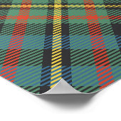 Clan MacLellan Crest over Oude Tartan Poster (Hoek)