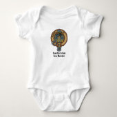 Clan MacLellan Crest over Oude Tartan Romper (Voorkant)