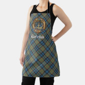 Clan MacLellan Crest over Oude Tartan Schort (Insitu)