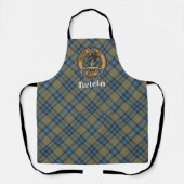 Clan MacLellan Crest over Oude Tartan Schort (Voorkant)