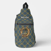 Clan MacLellan Crest over Oude Tartan Sling Bag (Voorkant)