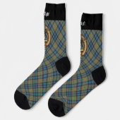 Clan MacLellan Crest over Oude Tartan Sokken (Links)