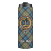 Clan MacLellan Crest over Oude Tartan Thermosbeker (Voorkant)