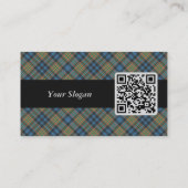 Clan MacLellan Crest over Oude Tartan Visitekaartje (Achterkant)