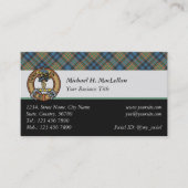 Clan MacLellan Crest over Oude Tartan Visitekaartje (Voorkant)