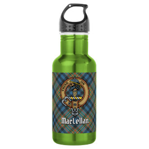 Clan MacLellan Crest over Oude Tartan Waterfles