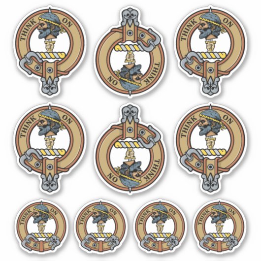 Clan MacLellan Crest Sticker Set (Voorkant)