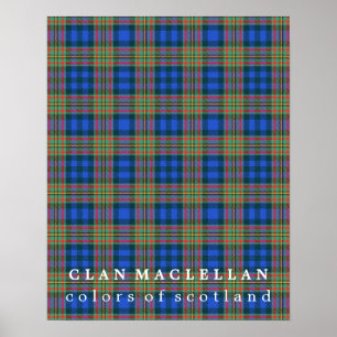 Clan MacLellan Kleuren van Schotland Tartan Poster