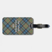 Clan MacLellan Oude Tartan Bagagelabel (Achterkant horizontaal)