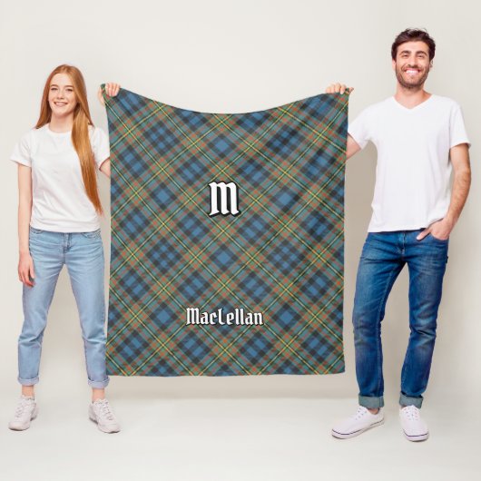 Clan MacLellan Oude Tartan Fleece Deken (In situ)