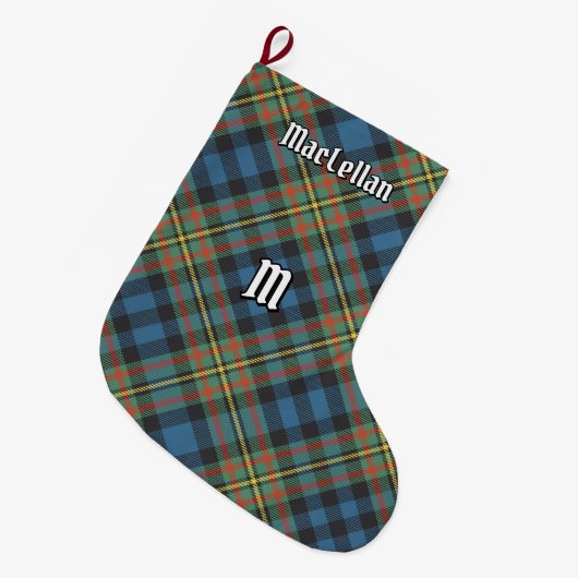 Clan MacLellan Oude Tartan Grote Kerstsok (Voorkant (Hangend))