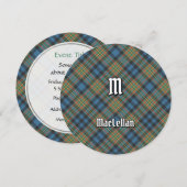 Clan MacLellan Oude Tartan Kaart (Voorkant / Achterkant)