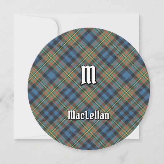 Clan MacLellan Oude Tartan Kaart (Voorkant)