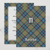 Clan MacLellan Oude Tartan Kaart (Voorkant / Achterkant)