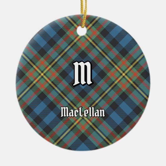 Clan MacLellan Oude Tartan Keramisch Ornament (Voorkant)