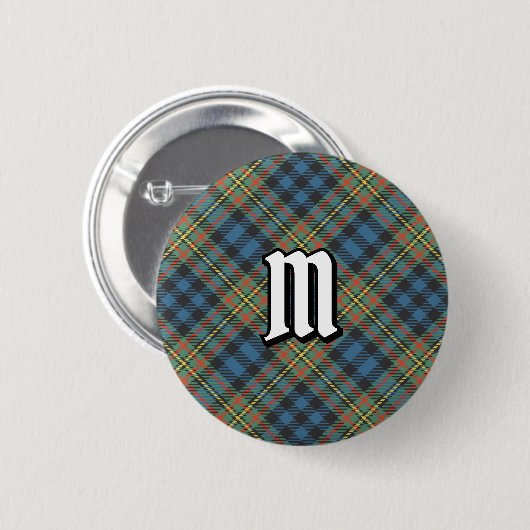 Clan MacLellan Oude Tartan Ronde Button 5,7 Cm (Voorkant /achterkant)