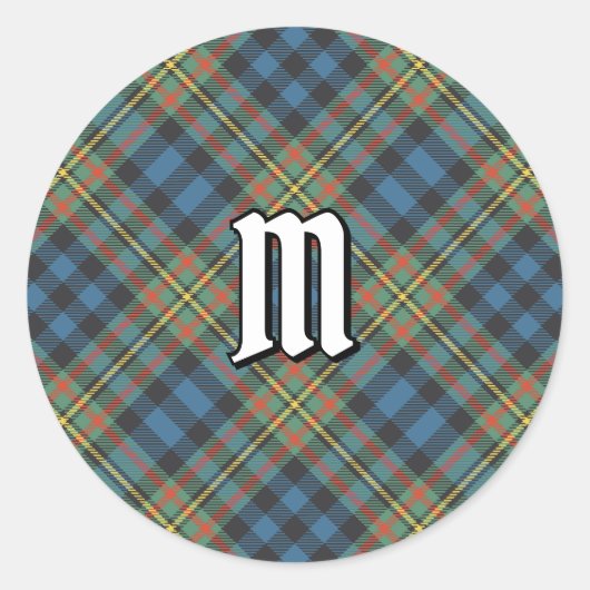 Clan MacLellan Oude Tartan Ronde Sticker (Voorkant)