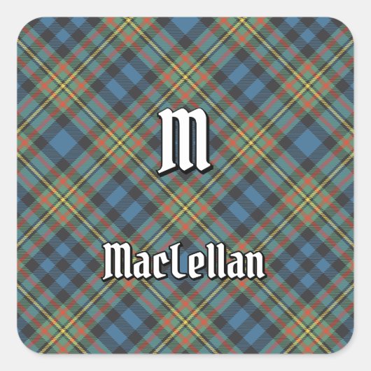 Clan MacLellan Oude Tartan Vierkante Sticker (Voorkant)