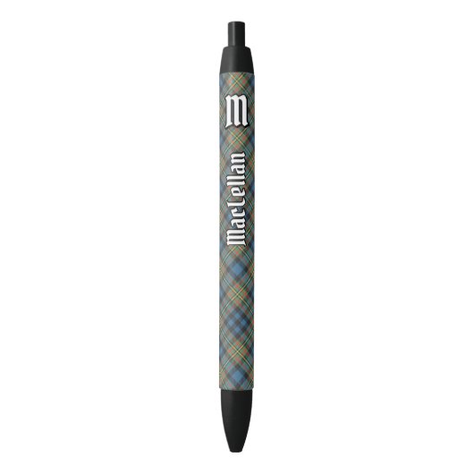 Clan MacLellan Oude Tartan Zwarte Inkt Pen (Voorkant Verticaal)