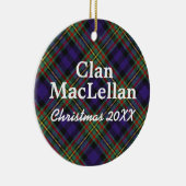 Clan MacLellan Scottish Tartan Keramisch Ornament (Rechts)
